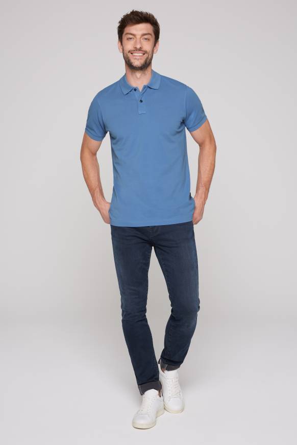 Soccx Basic Pikee-Polo mit Trikotkragen sky blue Valentinstagsangebot