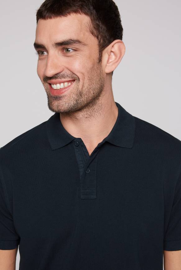 Soccx Basic Pikee-Polo mit Trikotkragen blue navy Jubiläumsangebot