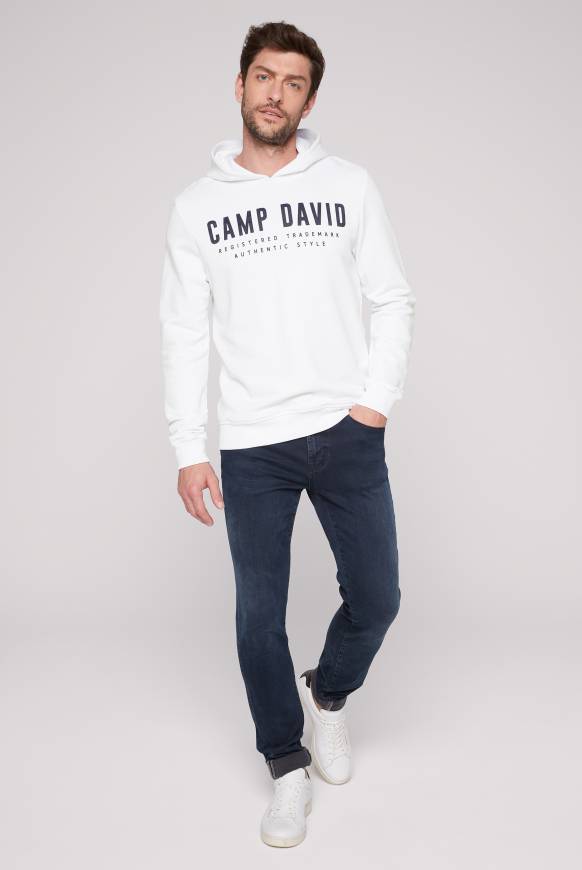 Soccx Basic Hoodie mit Logo Print opticwhite Lagerräumung