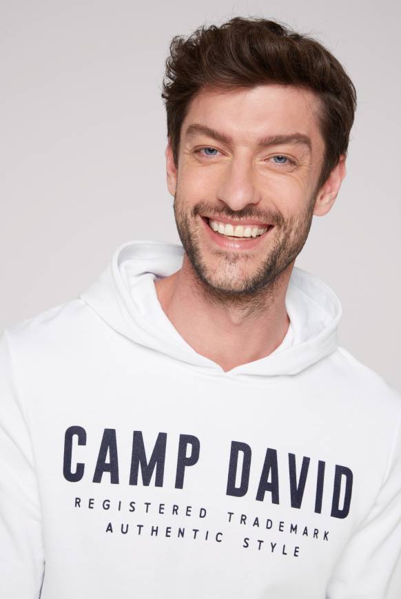 Soccx Basic Hoodie mit Logo Print opticwhite Lagerräumung