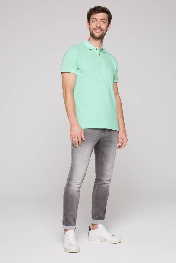 Soccx Basic Pikee-Polo mit Trikotkragen sun aqua Neueste Mode