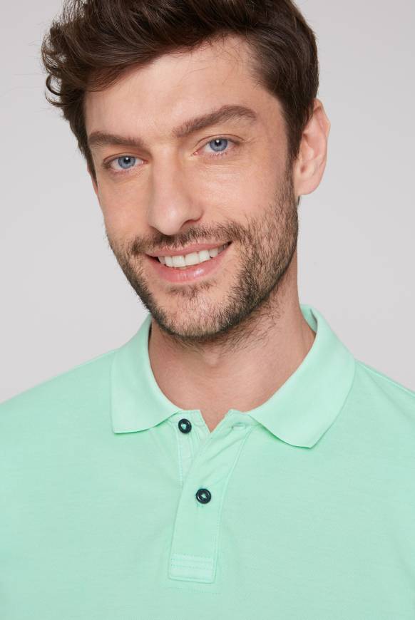 Soccx Basic Pikee-Polo mit Trikotkragen sun aqua Neueste Mode