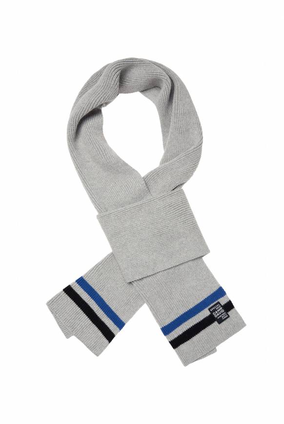 Soccx Rippstrickschal mit Streifen-Details granite melange Nur für heute