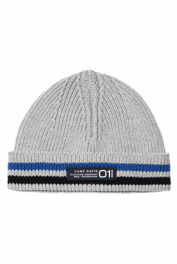 Soccx Rippstrickmütze mit Streifen-Design granite melange Angebote