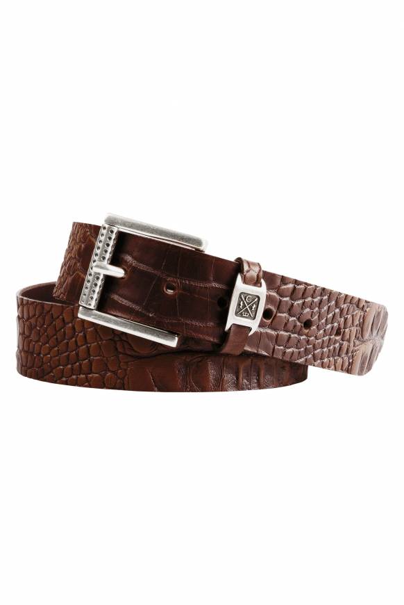 Soccx Ledergürtel im Used Look dark brown Online Shopping