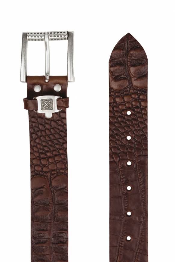 Soccx Ledergürtel im Used Look dark brown Online Shopping