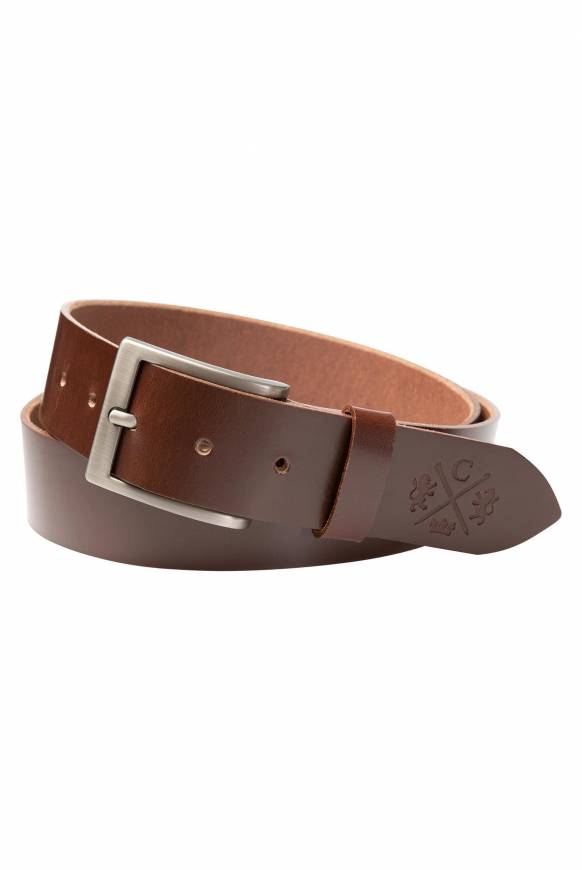 Soccx Ledergürtel mit matter Dornschließe brown Preisnachlass