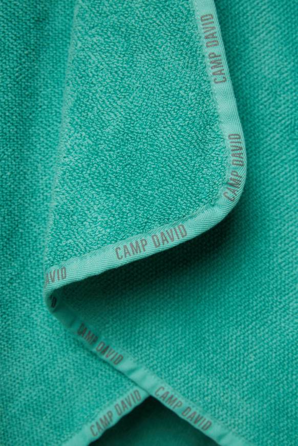 Soccx Saunahandtuch mit Logo-Saum 100 x 140 cm cool green Exklusive Angebote