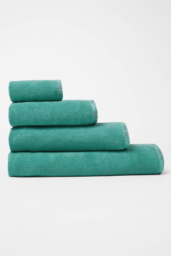 Soccx Saunahandtuch mit Logo-Saum 100 x 140 cm cool green Exklusive Angebote