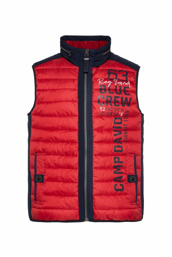 Soccx Leichte Steppweste mit Softshell-Details royal red 4XL Bestseller