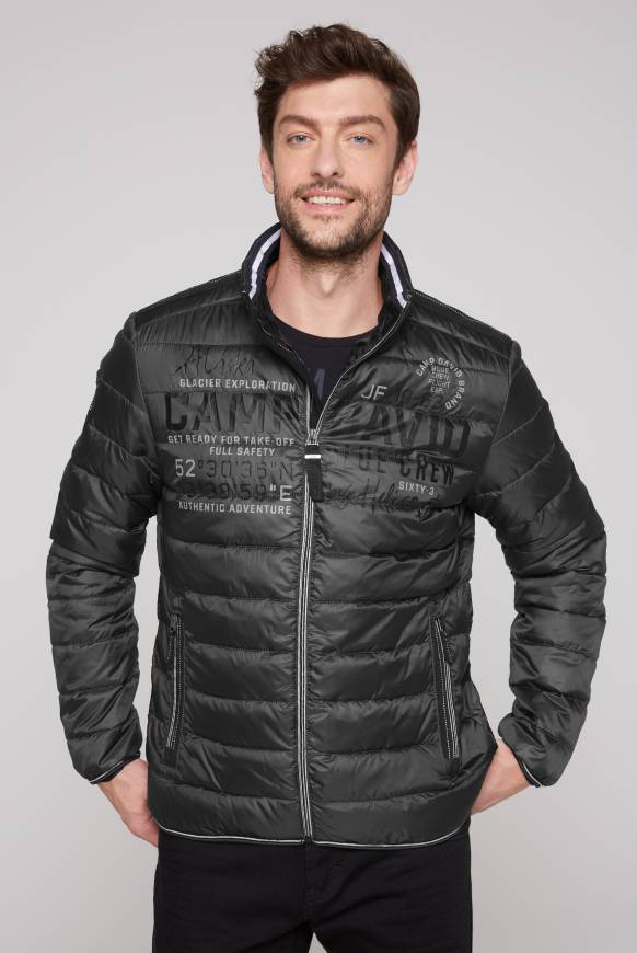 Soccx Leichte Steppjacke mit Logo Prints und Tapes dark anthra 4XL Saisonale Angebote