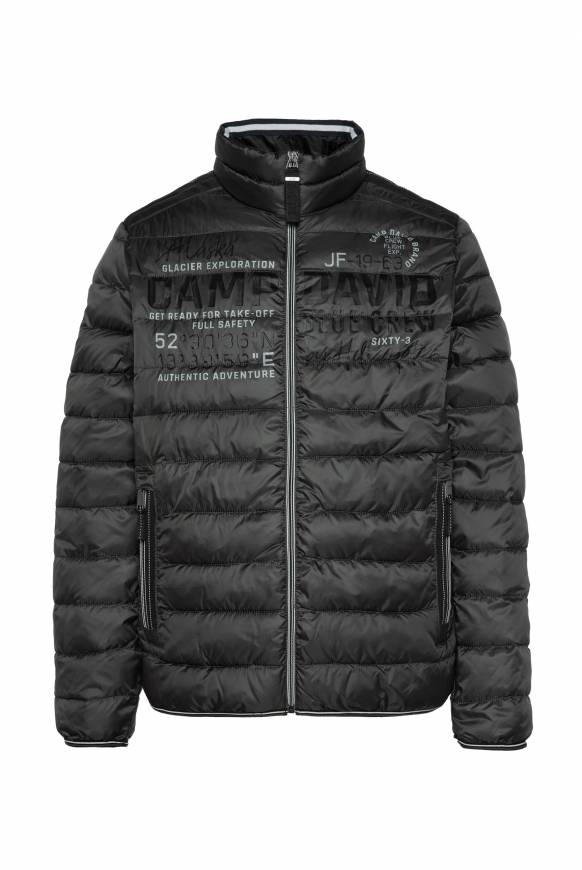 Soccx Leichte Steppjacke mit Logo Prints und Tapes dark anthra 4XL Saisonale Angebote