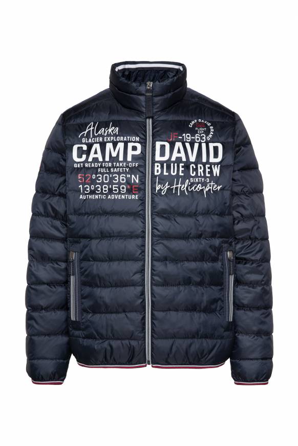 Soccx Leichte Steppjacke mit Logo Prints und Tapes blue navy 4XL Räumungsverkauf
