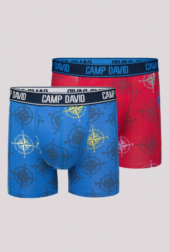 Soccx Boxershorts mit All Over Print, 2er-Pack electric blue / red