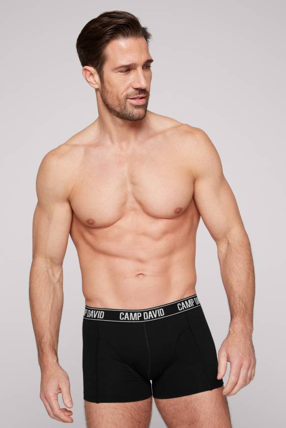 Soccx Boxershorts mit Logo-Bund, 2er-Pack black / black Begrenzte Freigabe
