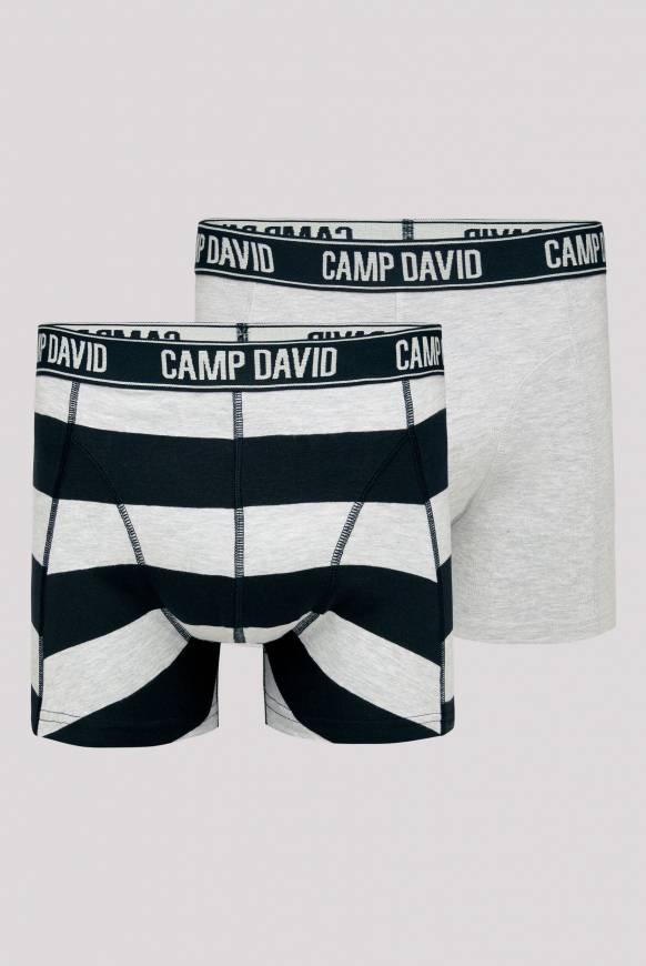 Soccx Boxershorts mit Logo-Bund, 2er-Pack greymel.uni/greymel.navy str JETZT KAUFEN