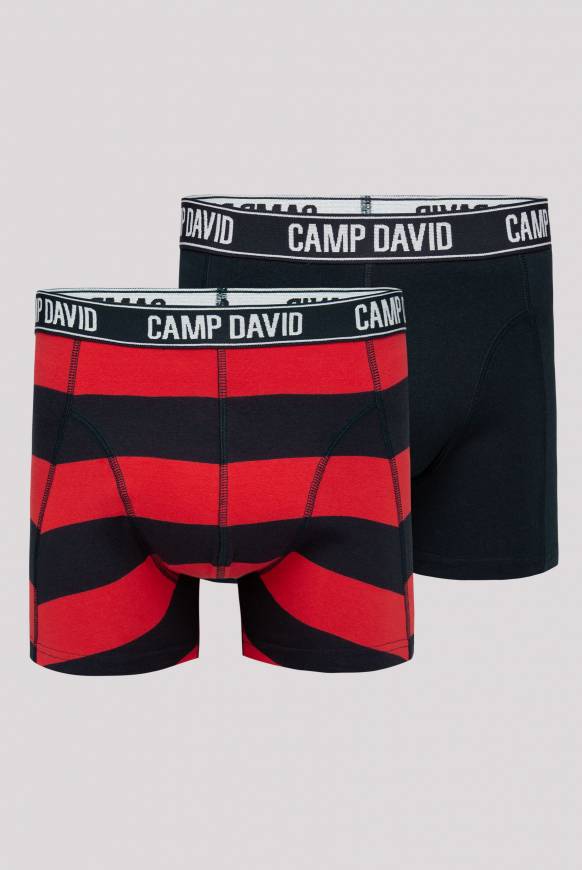 Soccx Boxershorts mit Logo-Bund, 2er-Pack navy uni / navy red stripes Neueste Stile