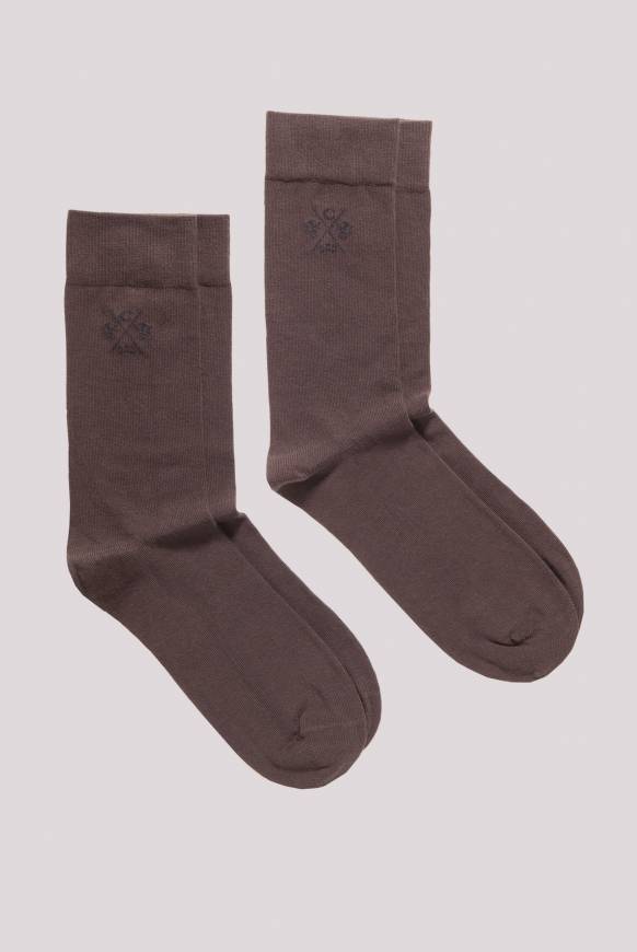 Soccx Strümpfe 2er-Set brown / brown 39 im Angebot