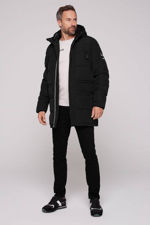 Soccx Stepp-Parka mit Kapuzen-Layering black Fabrik Onlineshop