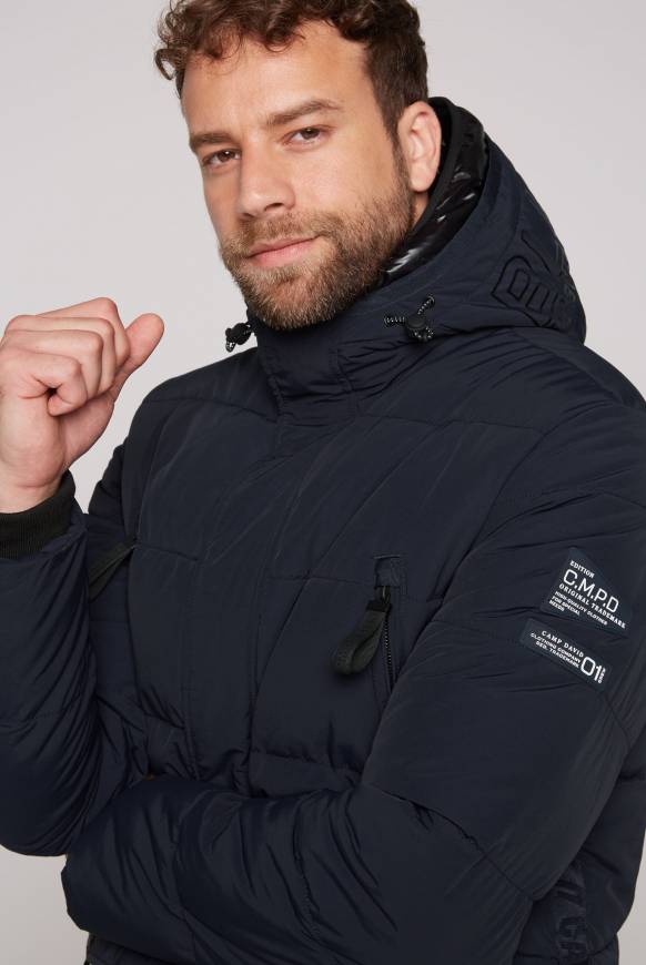 Soccx Stepp-Parka mit Kapuzen-Layering blue navy Fabrikpreis