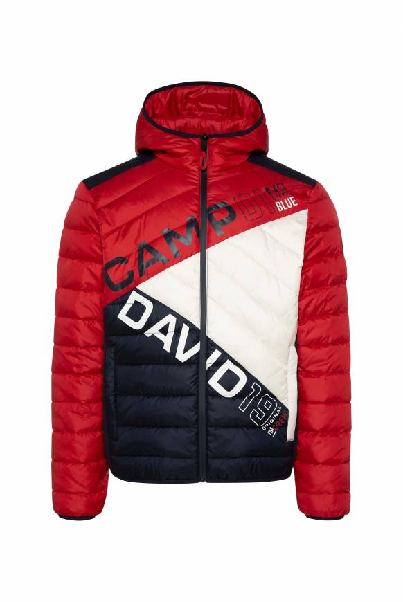 Soccx Steppjacke mit Colour-Blocking und Rücken-Print flight red Sonderangebot