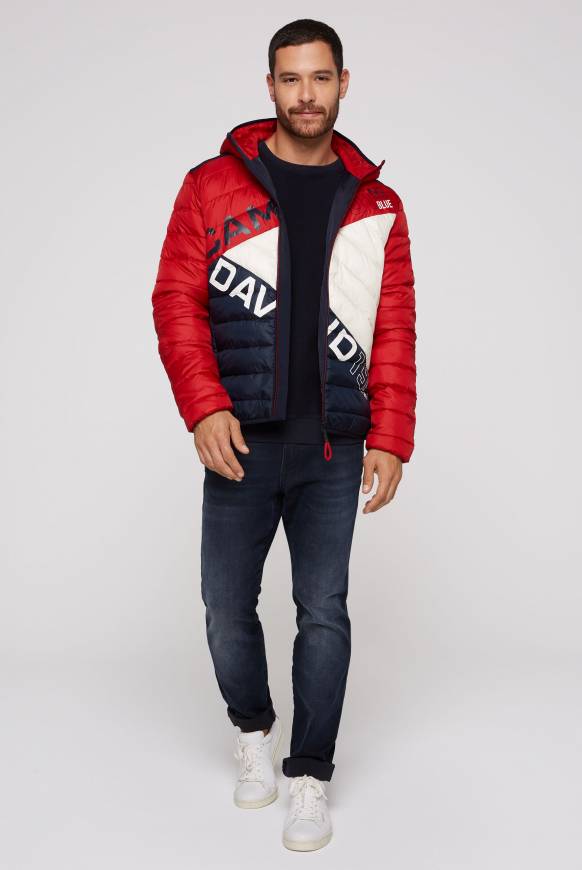 Soccx Steppjacke mit Colour-Blocking und Rücken-Print flight red Sonderangebot