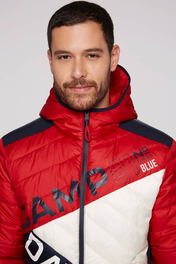 Soccx Steppjacke mit Colour-Blocking und Rücken-Print flight red Sonderangebot