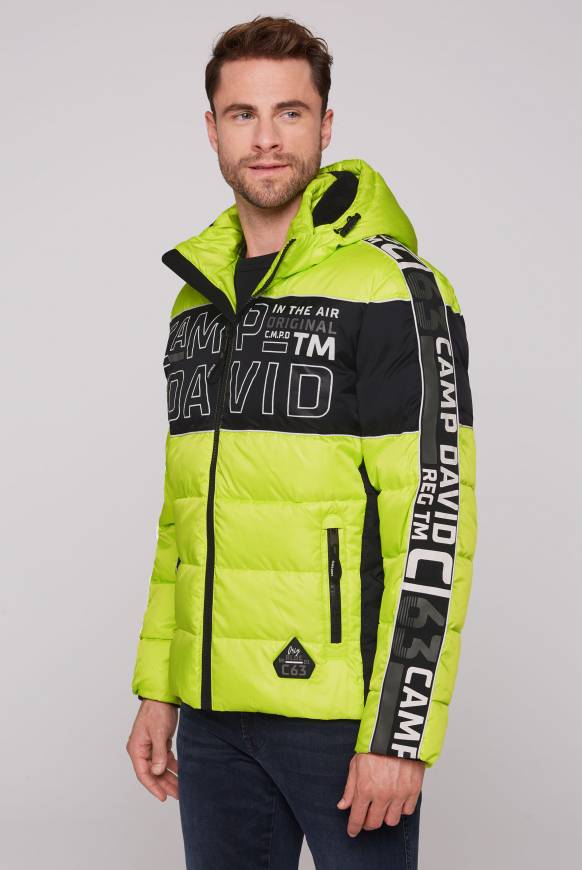 Soccx Winterjacke mit Colour-Blocking und Logo-Design neon kiwi Begrenztes Angebot