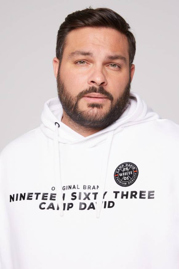 Soccx Hoodie mit Rubber Print opticwhite S Vatertagsangebot