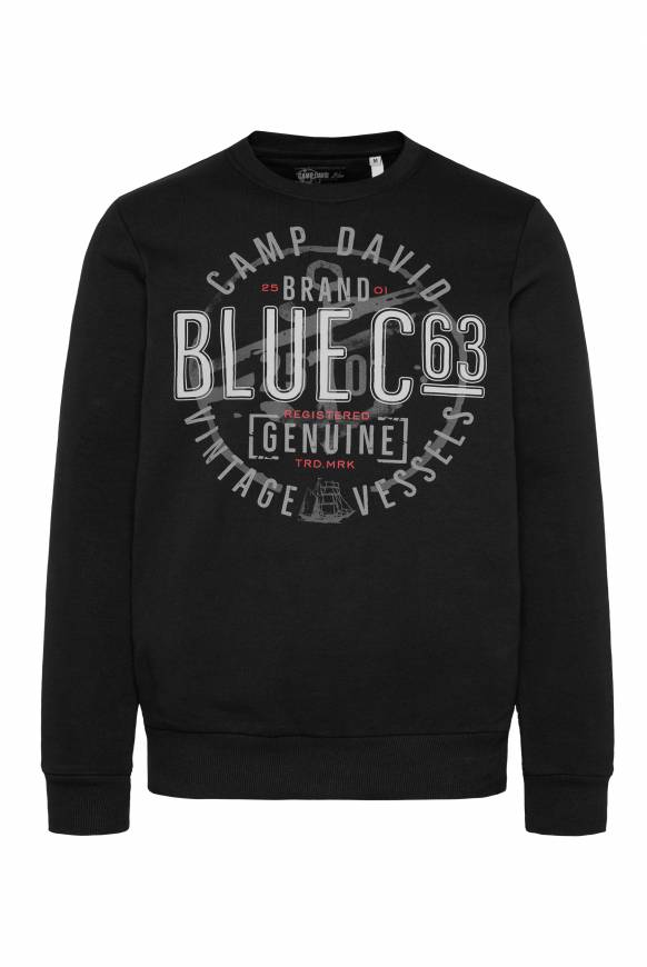 Soccx Sweatshirt mit rundem Label Print black Online Outlet
