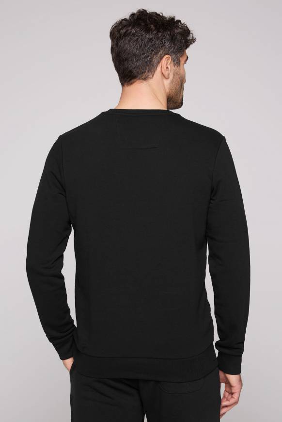 Soccx Sweatshirt mit rundem Label Print black Online Outlet