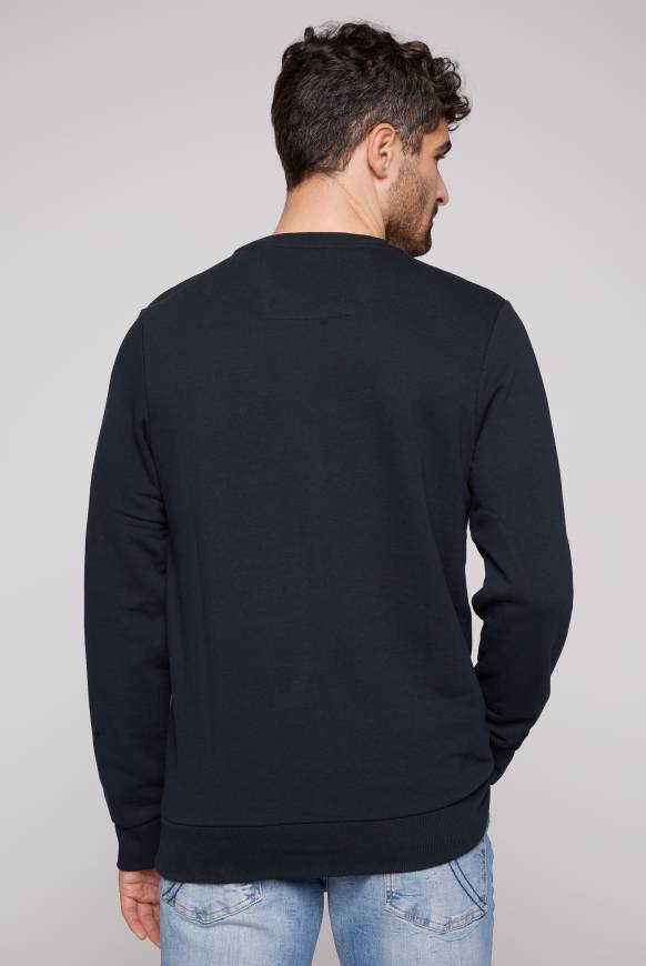 Soccx Sweatshirt mit rundem Label Print blue navy Zeitlich begrenztes Angebot