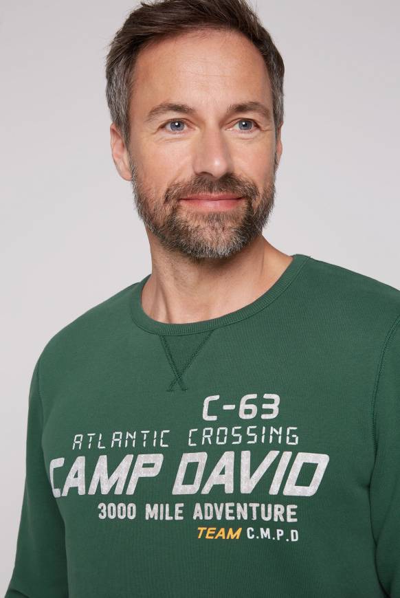 Soccx Sweatshirt Dip Dye mit Puff-Print dark green Tiefpreis