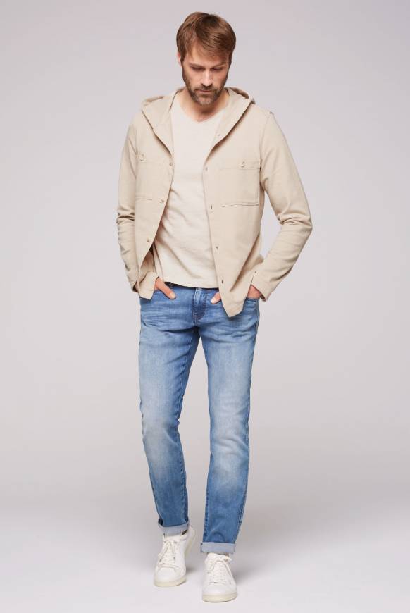 Soccx Overshirt mit Kapuze und Brusttaschen cappuccino Nur für heute