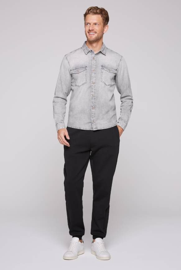 Soccx Hemd aus Denim Regular Fit light grey bleached Nur noch ein Tag übrig