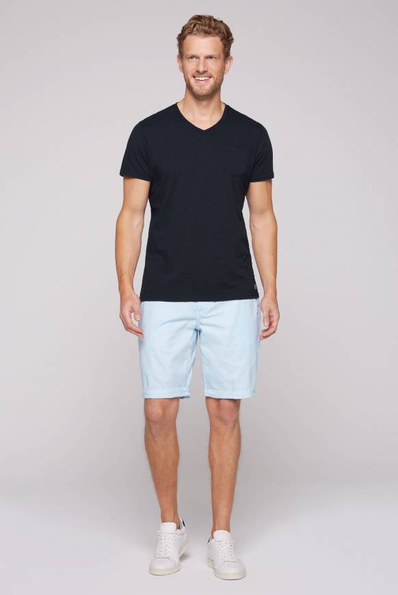 Soccx T-Shirt V-Neck mit Brusttasche blue navy Begrenzt auf 3 Tage