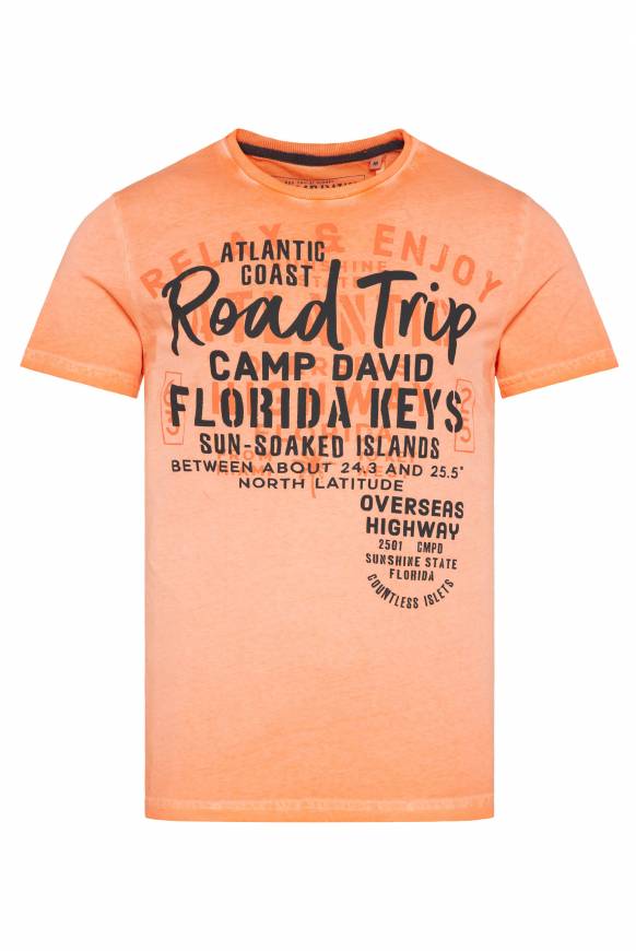 Soccx T-Shirt mit Puff-Print sunshine orange S zollfrei