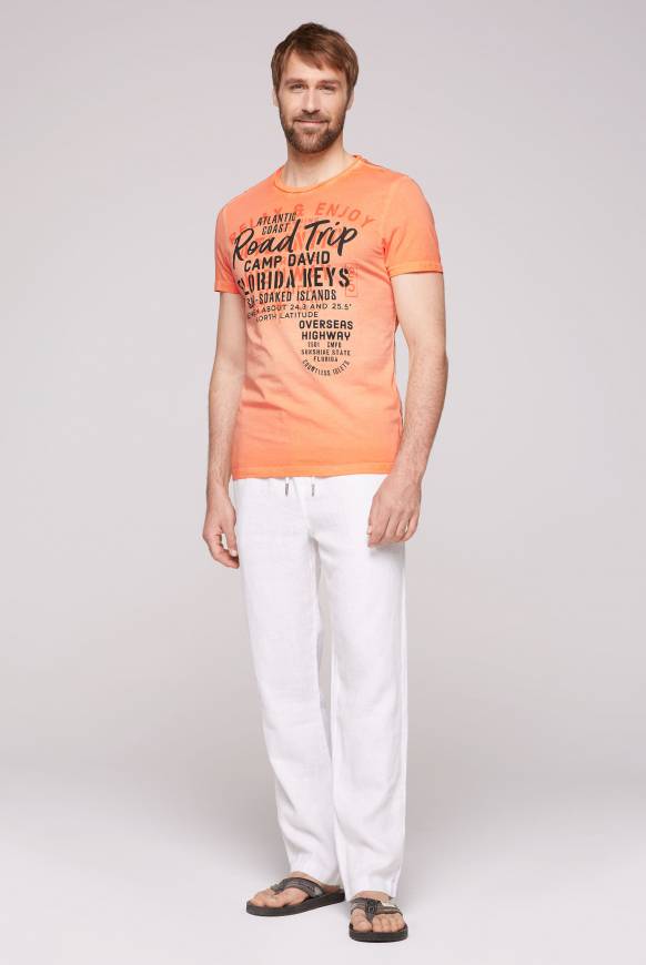 Soccx T-Shirt mit Puff-Print sunshine orange S zollfrei