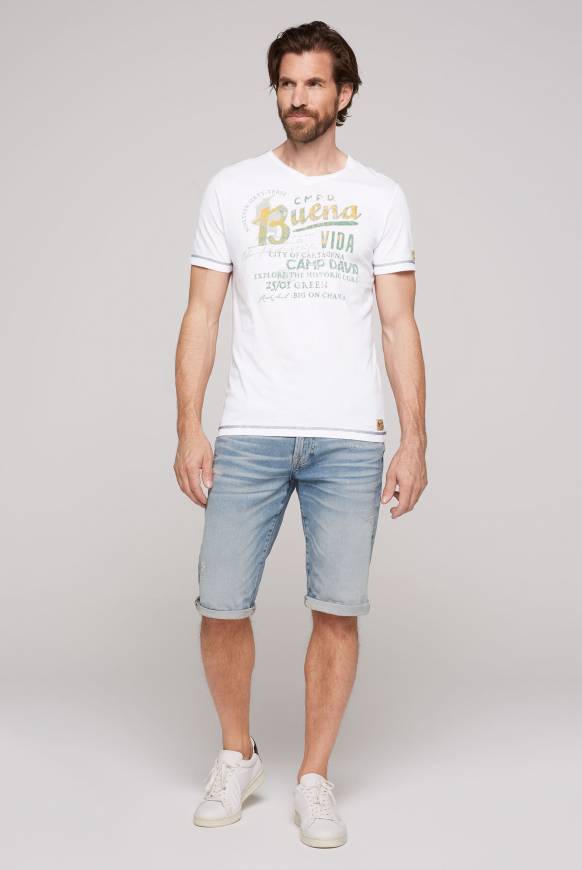 Soccx V-Shirt mit Used-Optik opticwhite 2025