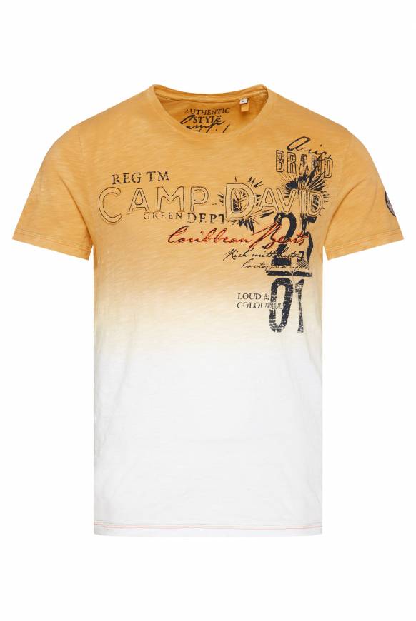 Soccx Dip Dye T-Shirt mit Artwork warm sun S Verkauf