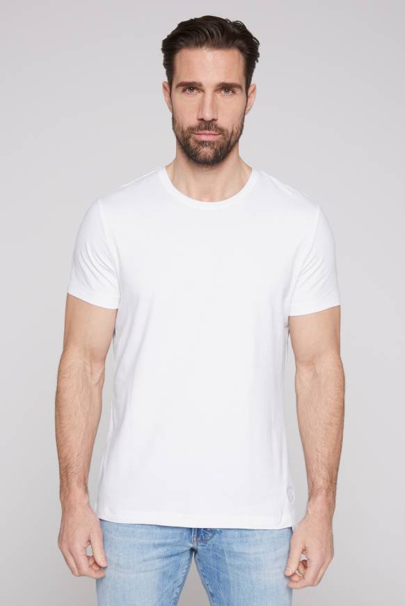 Soccx Basic T-Shirt mit Rundhalsausschnitt, Doppelpack optic white / optic white im Angebot
