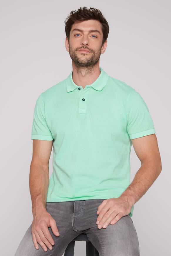 Soccx Basic Pikee-Polo mit Trikotkragen sun aqua Cyber Monday