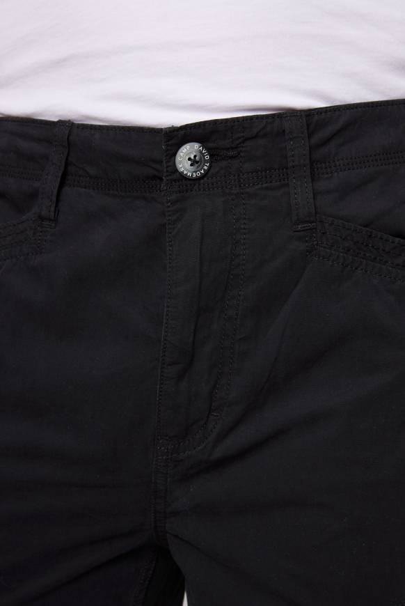 Soccx Leichte Cargohose mit Label Prints black Sonderangebote