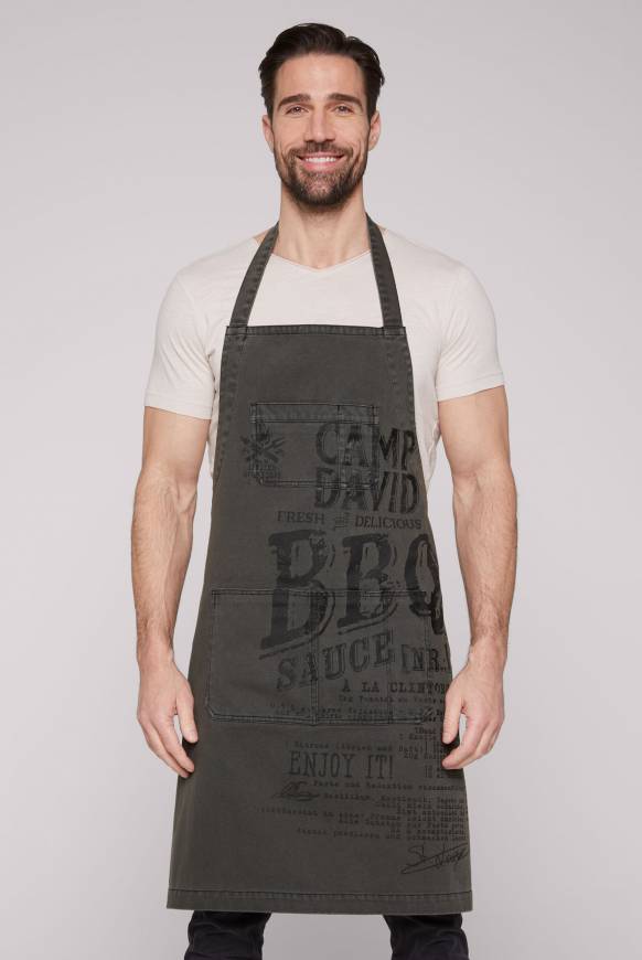 Soccx Grillschürze mit BBQ Print granite Super Rabatt