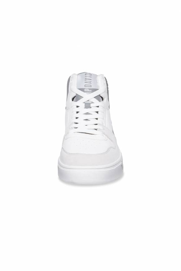 Soccx Hightop Sneaker im Materialmix mit Rubber Logos white Blitzverkäufe