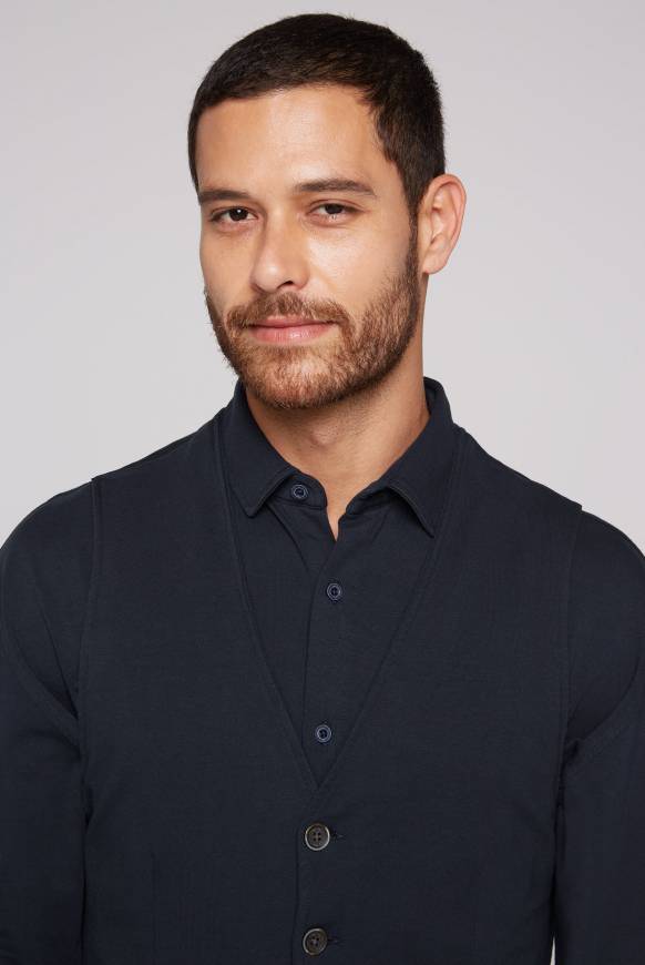 Soccx Anzugweste aus diagonalem Jersey blue navy Riesige Ersparnisse