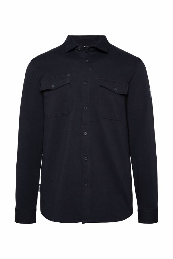 Soccx Langarmhemd mit Klappentaschen blue navy VIP-Rabatte
