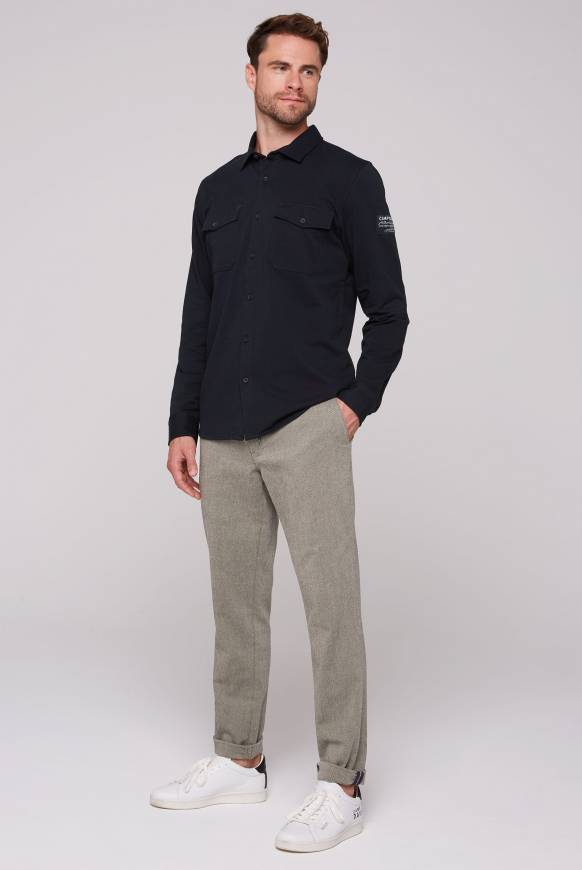 Soccx Langarmhemd mit Klappentaschen blue navy VIP-Rabatte