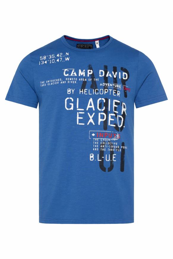 Soccx T-Shirt mit Print im Used Look strong blue Letzter Tag