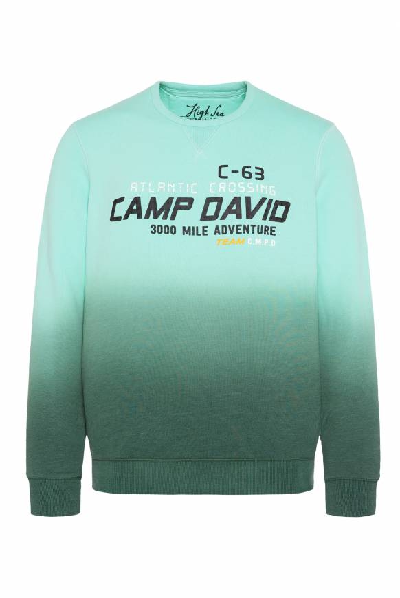 Soccx Sweatshirt Dip Dye mit Puff-Print flash aqua zollfrei